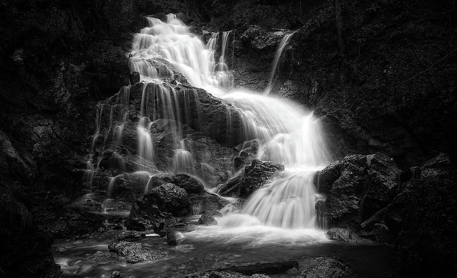 Waterfall Photograph - Lainbach by Norbert Maier