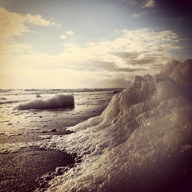 Beach Photograph - @laino11 Cant Be Icebergs, Its 68 by Tony Sinisgalli