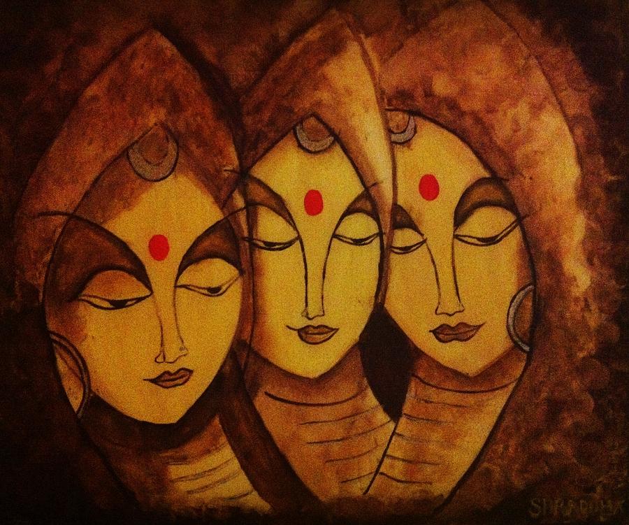 Abstract Painting - Lajja - The Indian Women Expression by Shraddha Tiwari