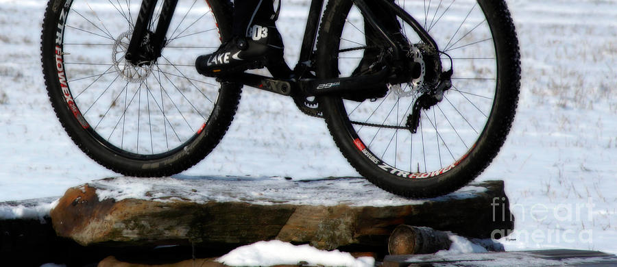 Bicycle Photograph - Lake 303 - Snow Run by Steven Digman
