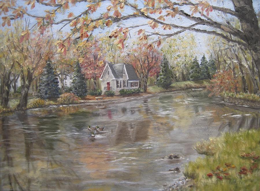 Lake Afton Painting by Margie Perry