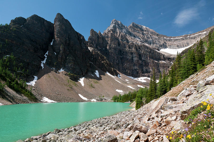 Lake Agnes And Mt. Whyte Photograph by Marc Shandro