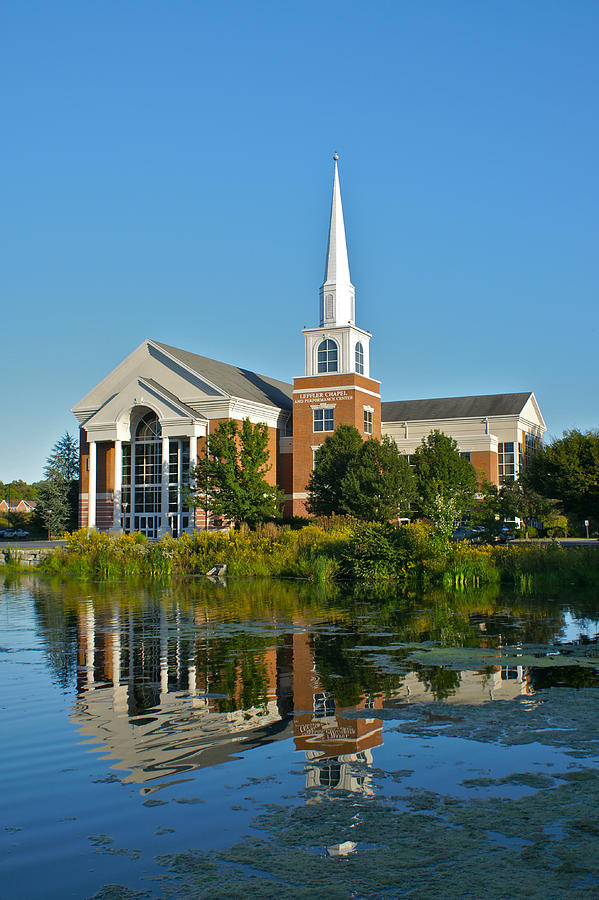 Lake and art center reflection Elizabethtown College PA Photograph by Blair Seitz