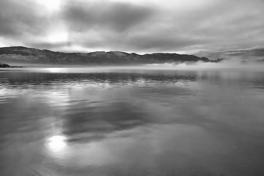 Kelowna Photograph - Lake and Fog Reflection by Allan Van Gasbeck