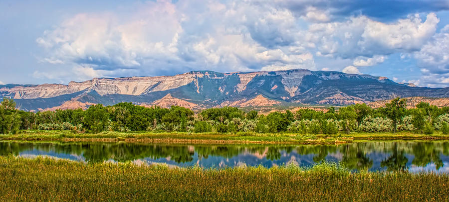 Lake and Mesa Photograph by Rick Wicker