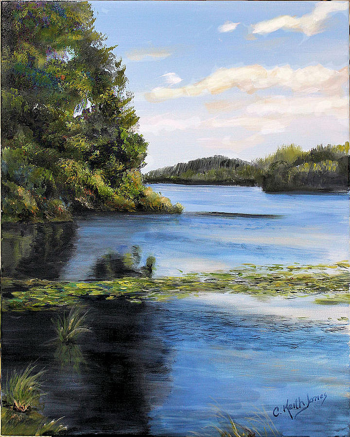 Perfect Day at Moraine Painting by C Keith Jones - Fine Art America