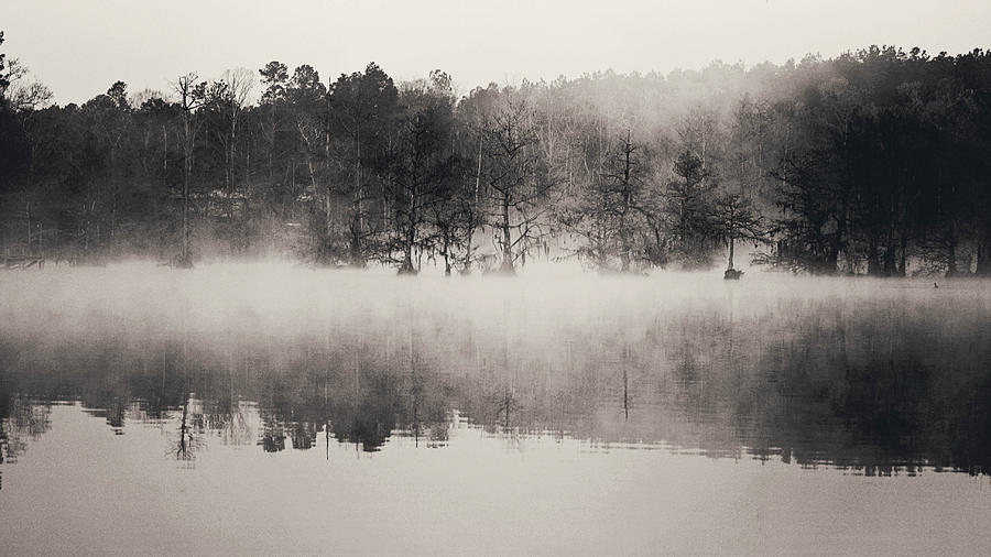 Black And White Photograph - Lake at Dawn by Jenny Albritton