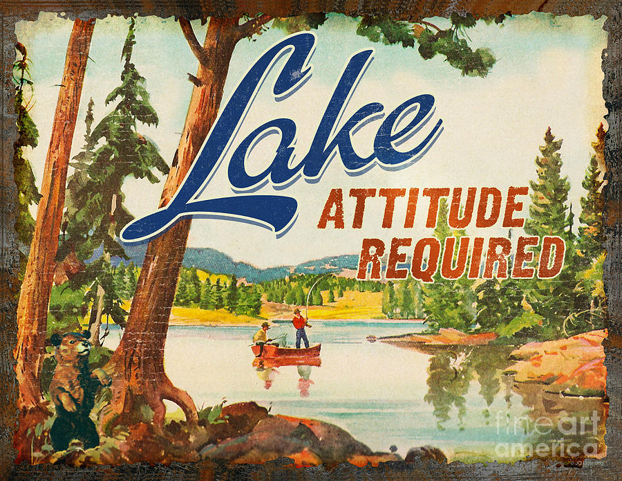 Lake Attitude Painting by JQ Licensing