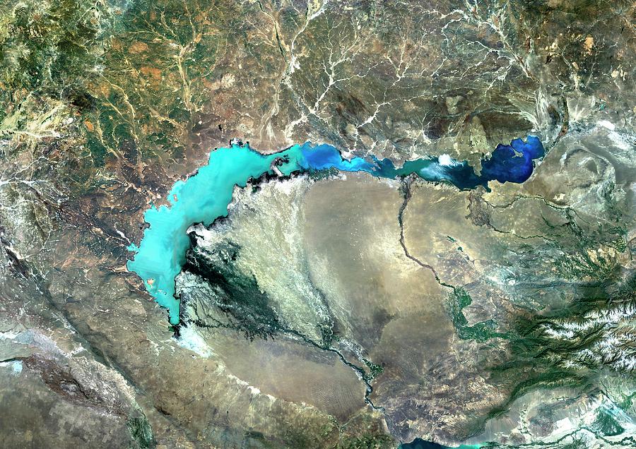 Lake Balkhash Photograph by Planetobserver/science Photo Library