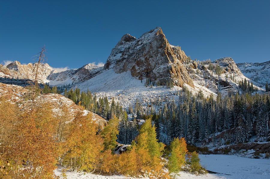 Fall Photograph - Lake Blanche Trail And Sundial Peak by Howie Garber
