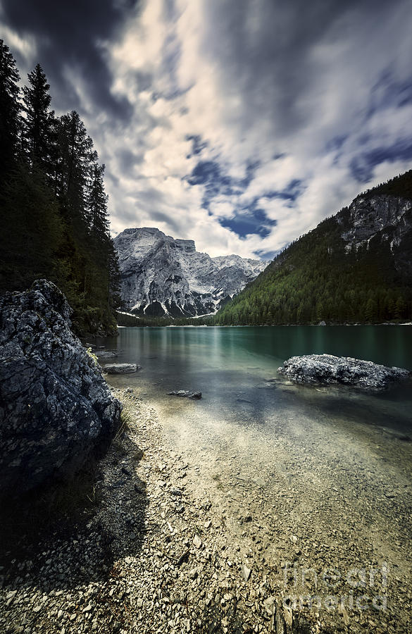 Lake Braies And Dolomite Alps Photograph