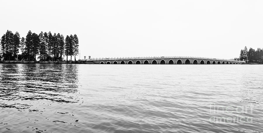 Lake Bridge Mono Photograph by Matt Malloy