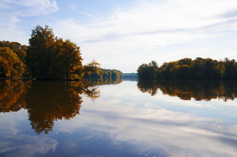 Fall Photograph - Lake Carnegie Princeton by Bill Cannon