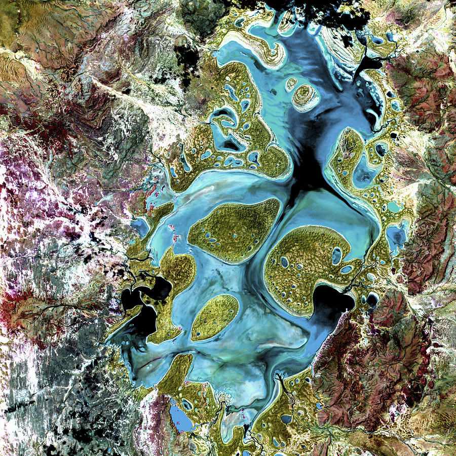 Abstract Photograph - Lake Carnegie Western Australia by Adam Romanowicz