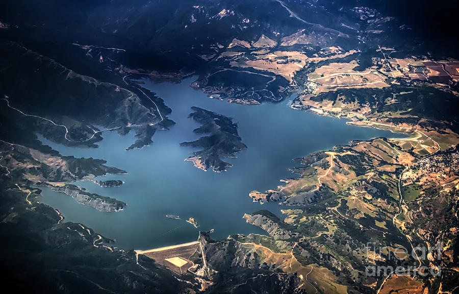 Lake Casitas Aerial View Photograph by David Millenheft