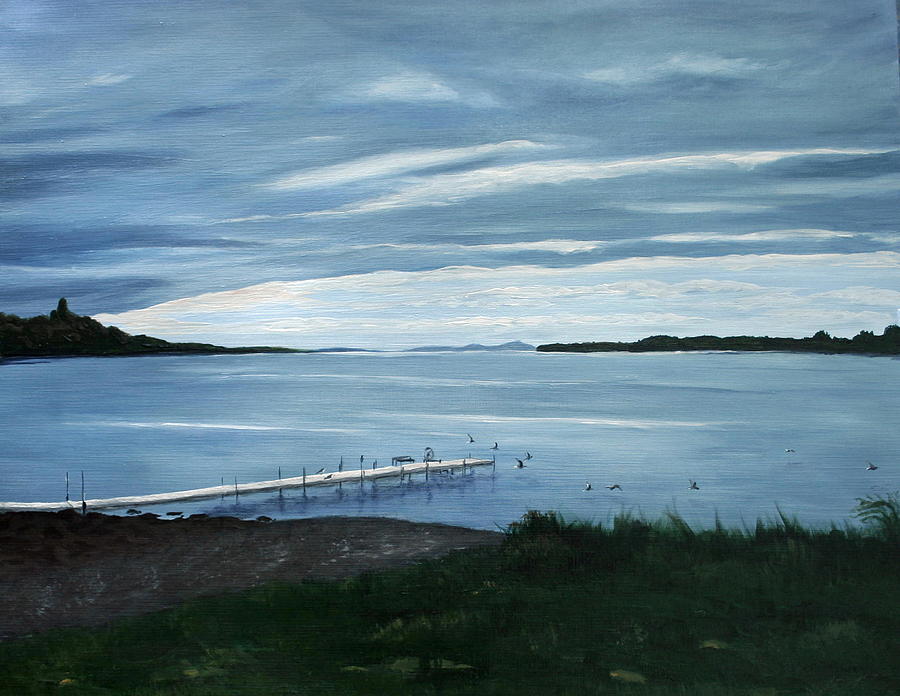 Lake Champlain Islands Painting by Monika Degan