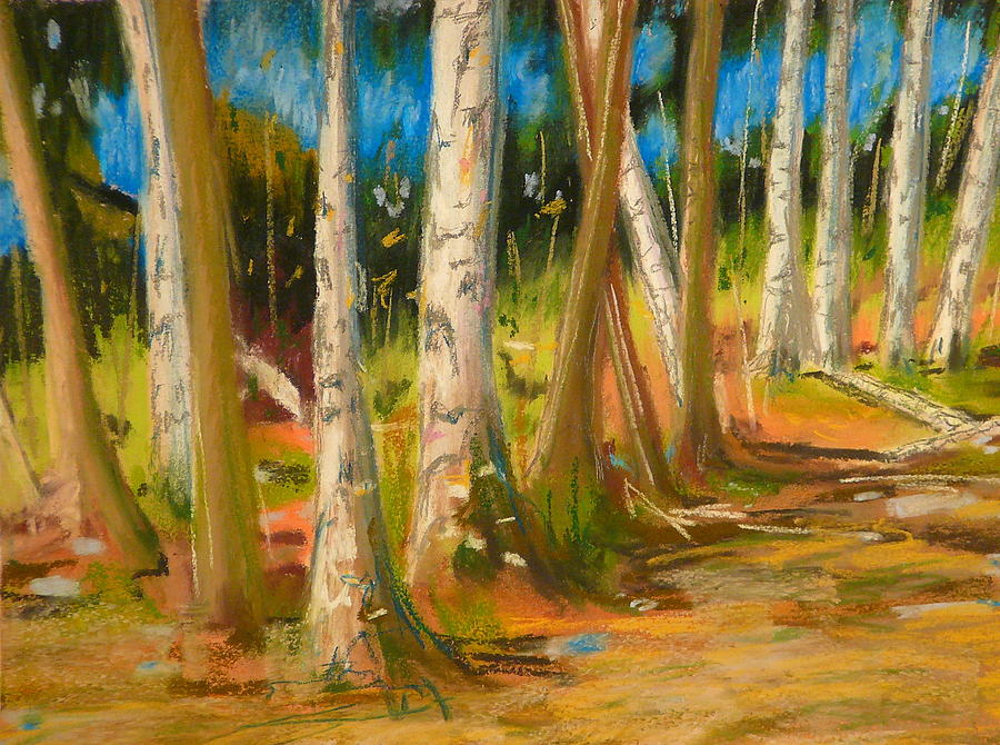 Pastel Painting - Lake Champlain Woods by Valerie Lynch Pastel Painting - Lake Champlain Woods by Valerie Lynch