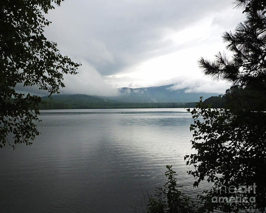 Lake Chocuro Storm Rolls Down the Mountain New Hampshire Photograph by Lizi Beard-Ward