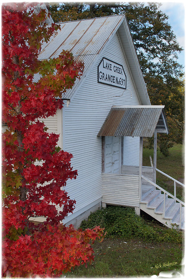 Fall Photograph - Lake Creek Grange No697 by Mick Anderson