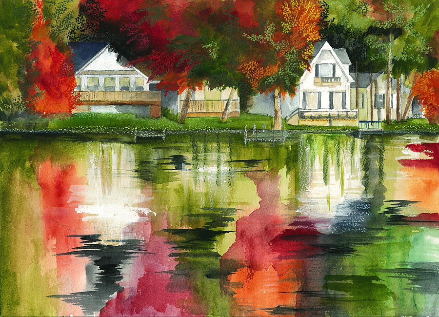 Lake Painting - Lake Dunmore Salisbury VT by Judith Rice