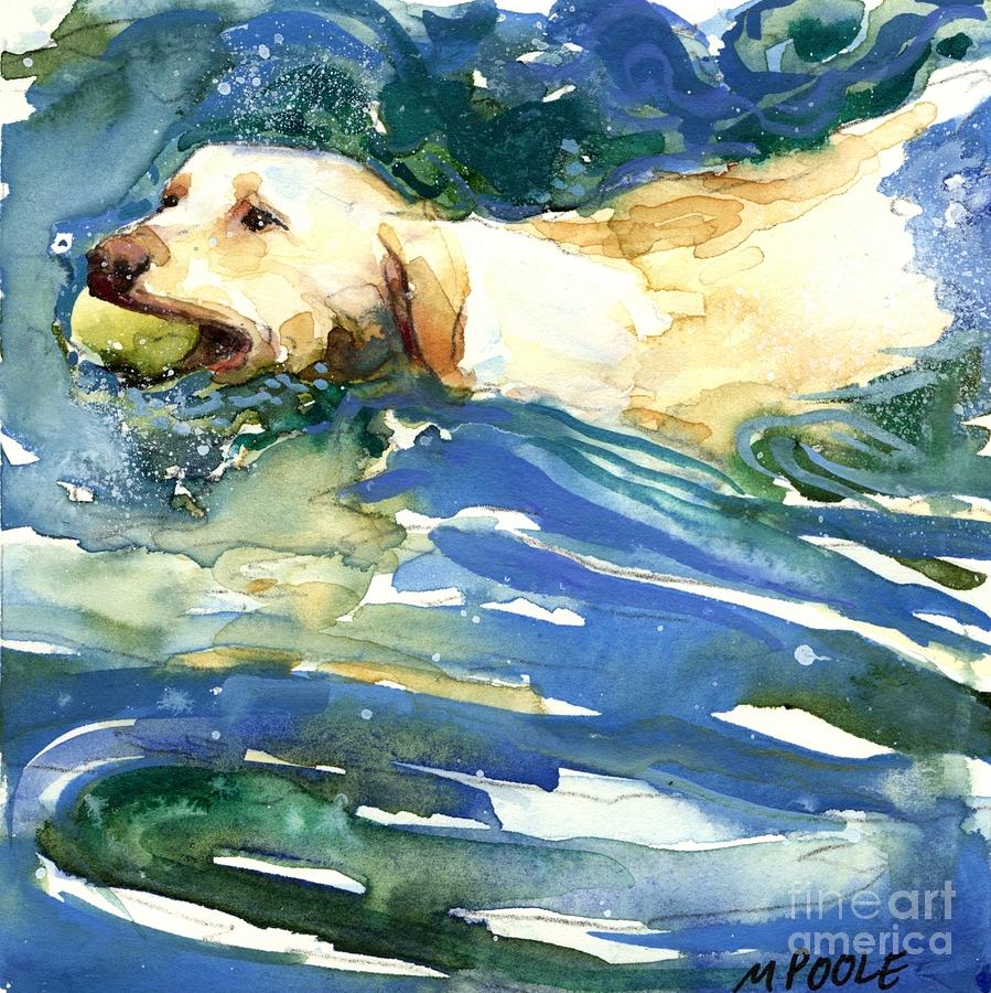 Labrador Retriever Painting - Lake Effect by Molly Poole