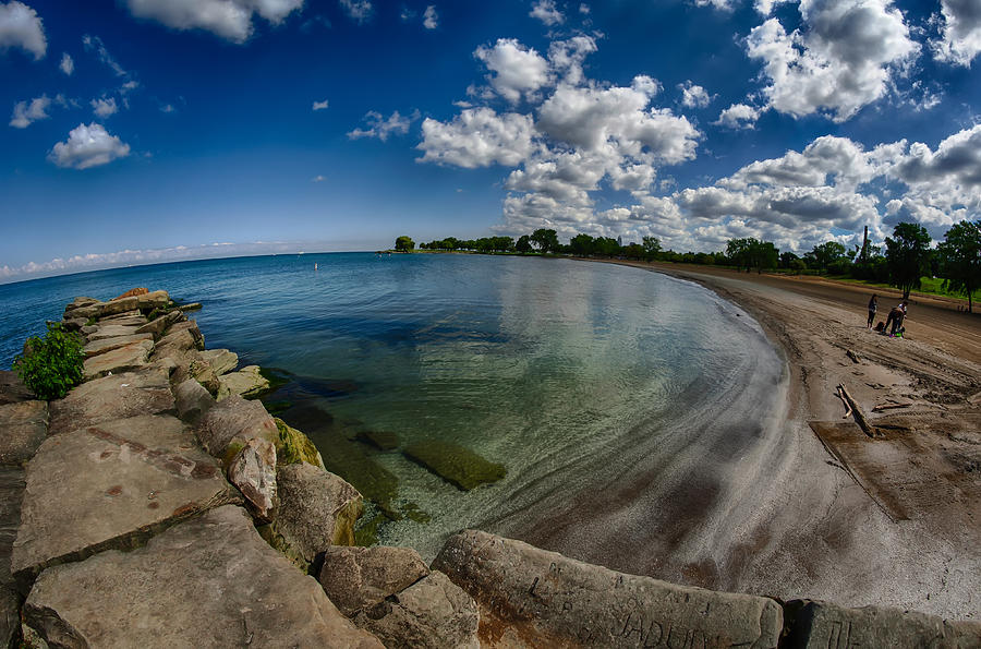 Beach Photograph - Lake Erie. Edgewater park by Michael Demagall