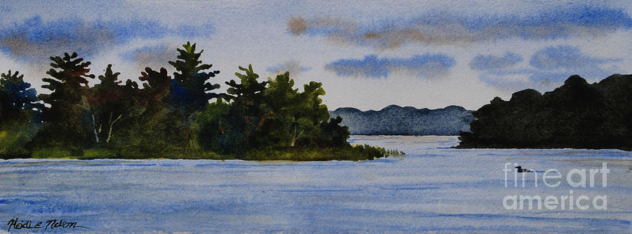Lake Ely Panorama Painting by Heidi E Nelson