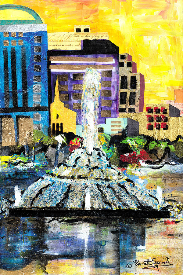 Lake Eola - part 2 of 3 Painting by Everett Spruill