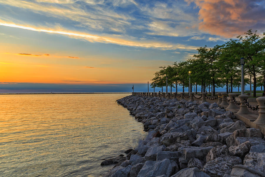 Lake Erie Harbor Sunset Photograph by Jared Perry 