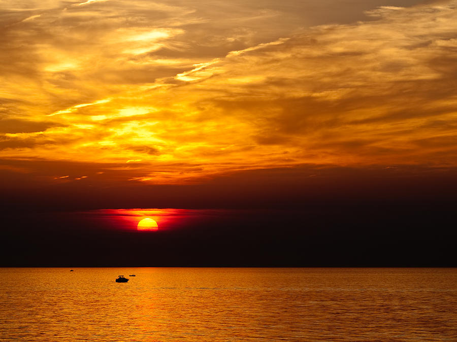 Lake Erie Sunset Photograph by Shannon Workman