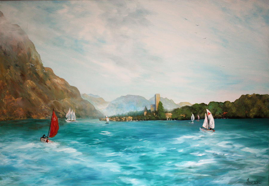 Lake Garda ITALY Painting by Jean Walker