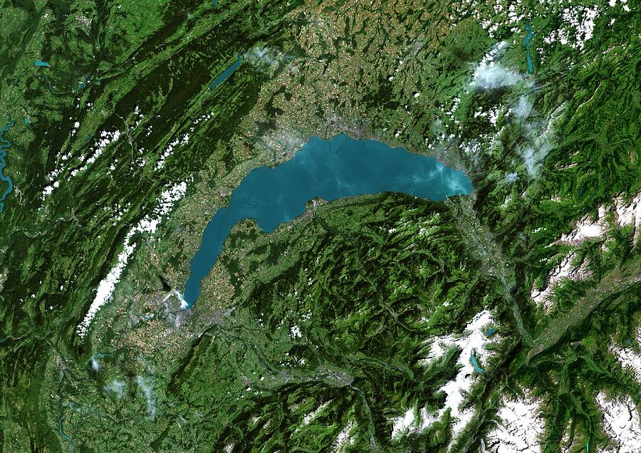 Lake Geneva Photograph by Planetobserver/science Photo Library