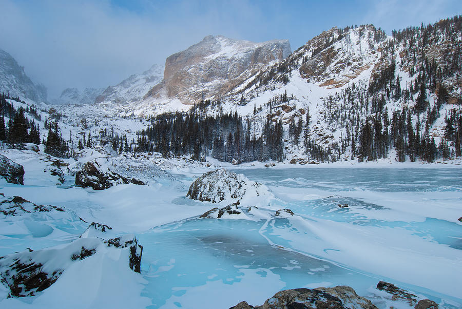 Lake Haiyaha Winter Photograph by Cascade Colors