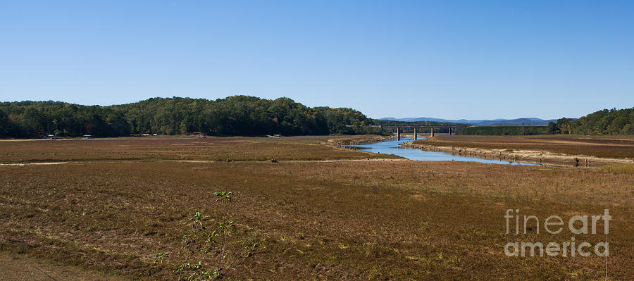 Lake Hartwell drought pano Photograph by Ules Barnwell