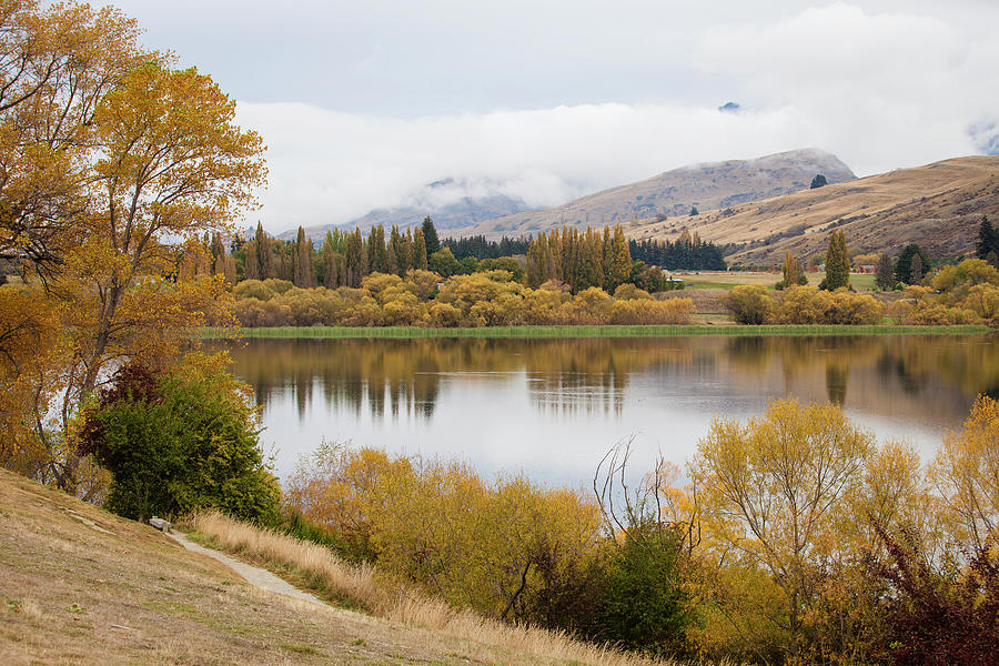 Lake Hayes, Queenstown. Autumn Photograph by Claire Takacs