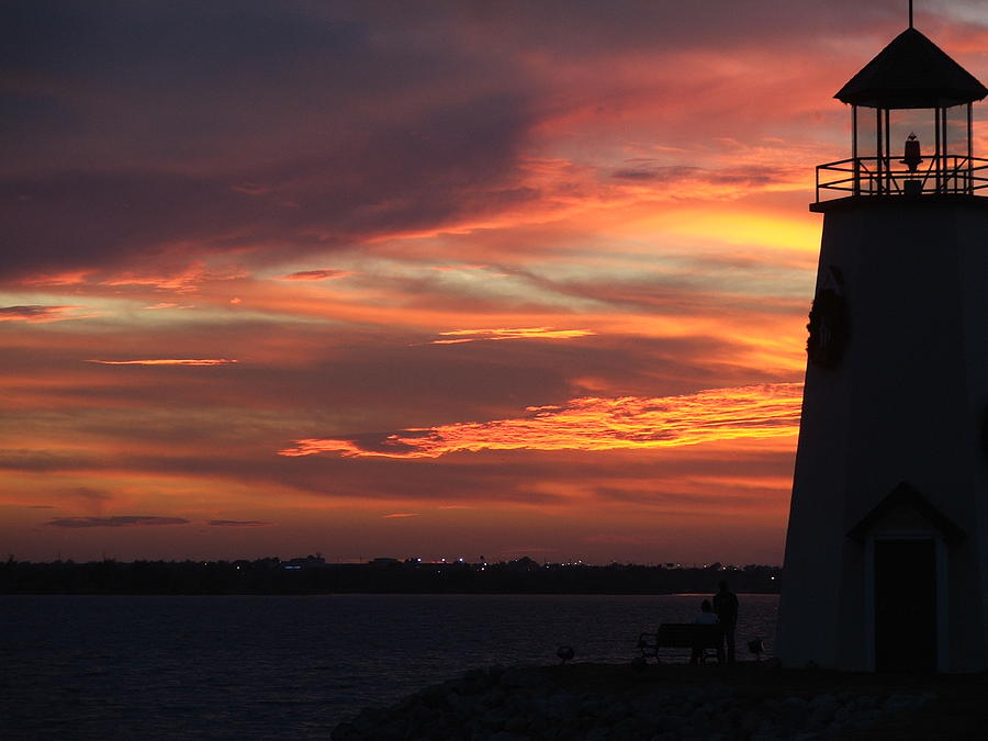 Lighthouse Photograph - Lake Hefner Lighthouse by Stacie Adams