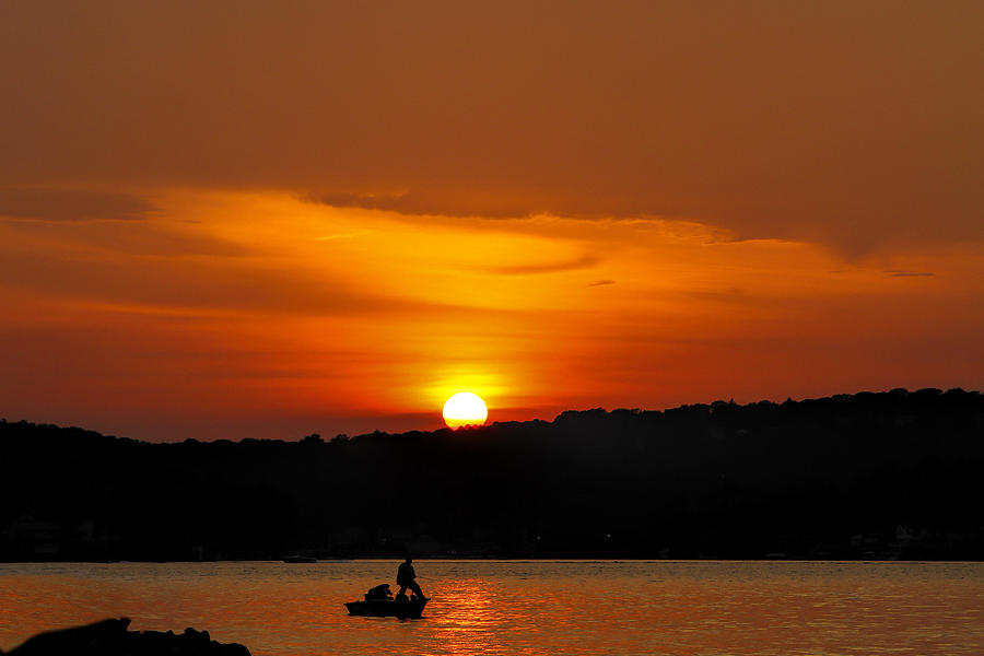 Lake Hopatcong Sunset Photograph by Eleanor Abramson