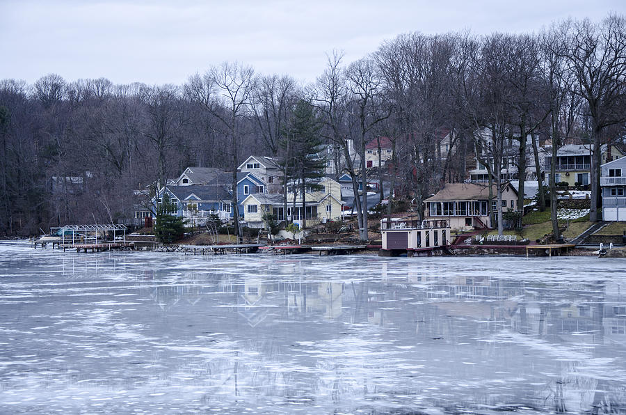 Lake Ice Hopatcong NJ Photograph by Maureen E Ritter