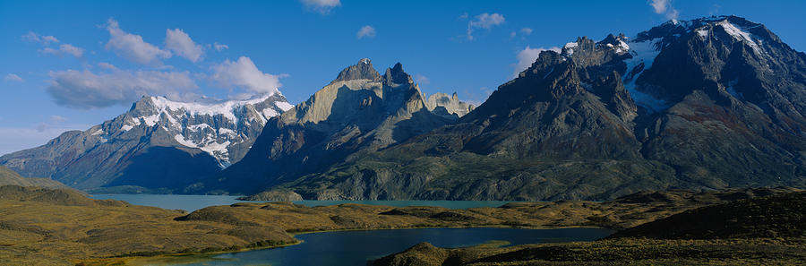 Lake In Front Of Mountains, Jagged Photograph by Panoramic Images ...