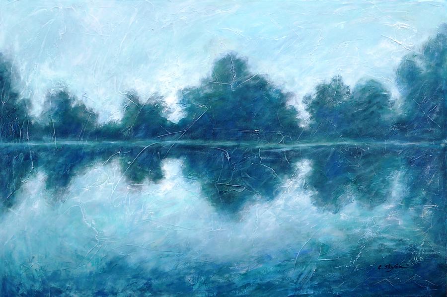 Lake in the morning Painting by Cristina Stefan