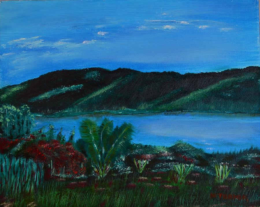 Lake in the Mountains Painting by Melvin Turner