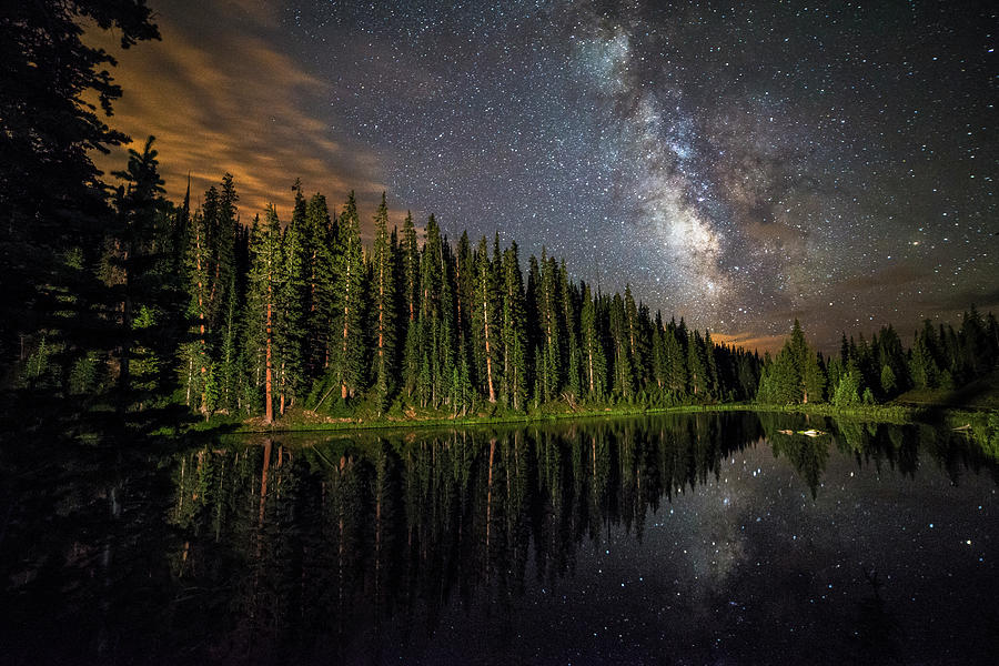 Lake Irenes Milky Way Mirror Photograph by Mike Berenson / Colorado Captures