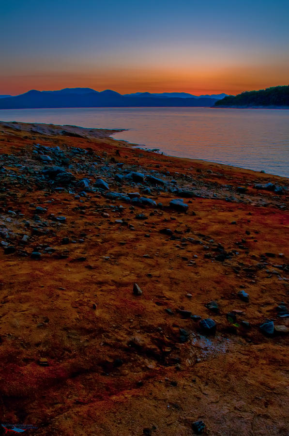 Lake Jocassee sunrise Photograph by Alex Grichenko