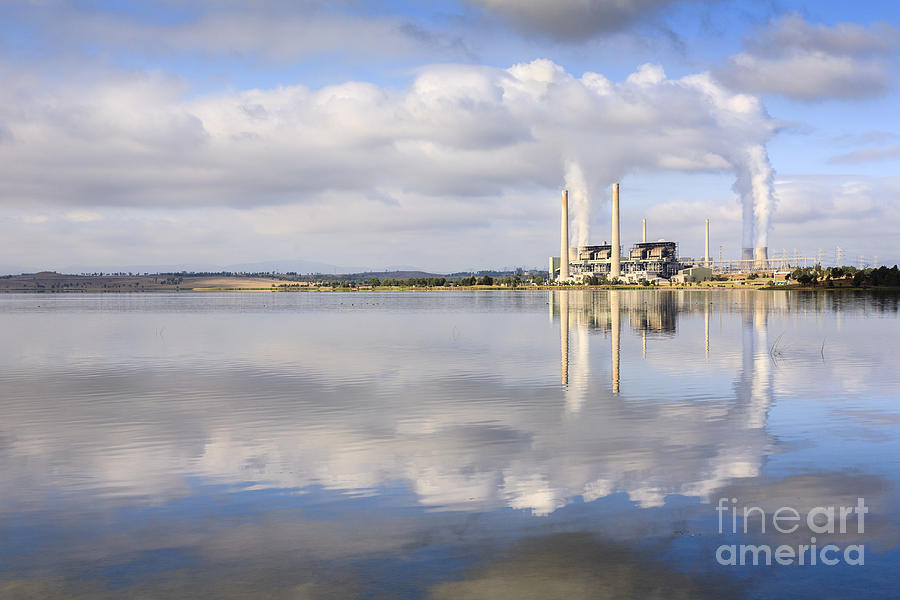 Landscape Photograph - Lake Liddell Power Station NSW Australia by Colin and Linda McKie