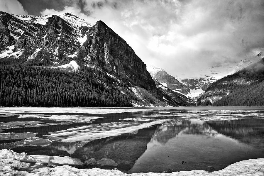 Lake Louise - Black and White #3 Photograph by Stuart Litoff