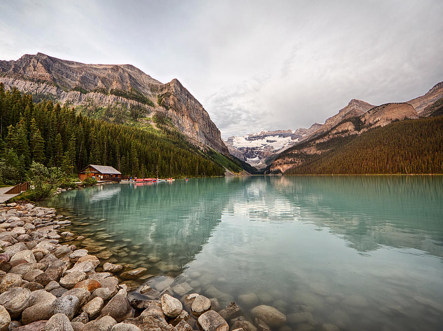 Banff National Park Photograph - Lake Louise Canoe rental by Jack Nevitt