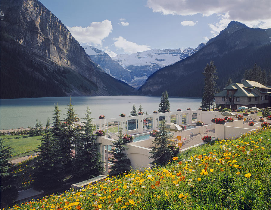 1M3520-H-Lake Louise Chateau Photograph by Ed  Cooper Photography