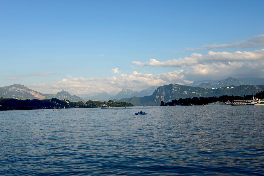Lake Lucerne and the Swiss Alps Photograph by Marilyn Burton