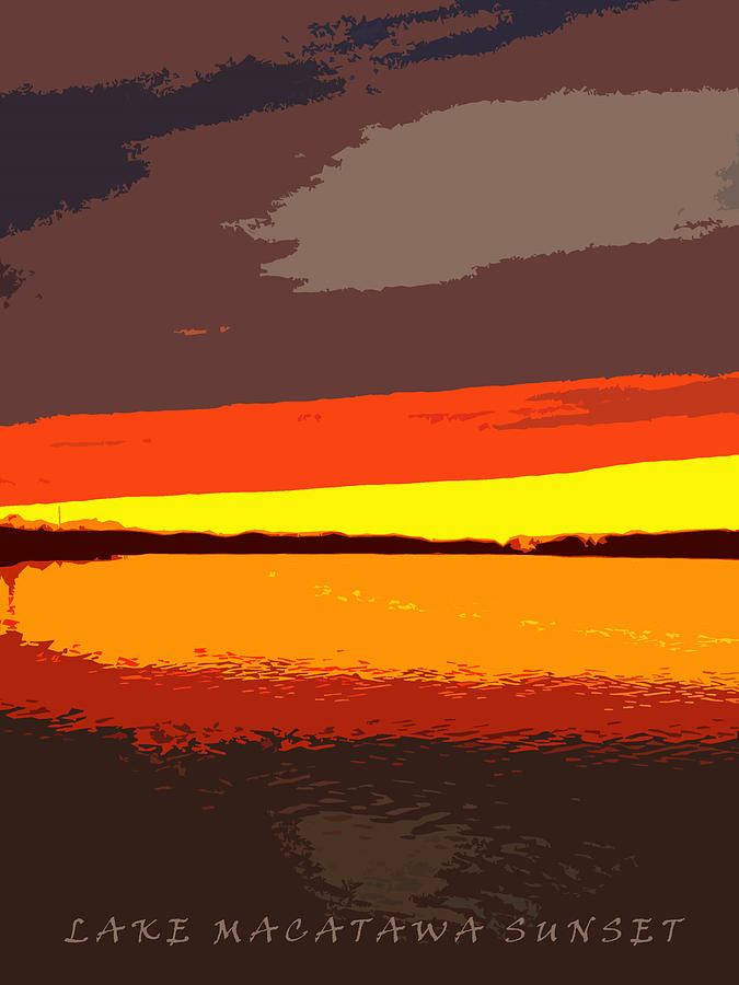 Lake Macatawa Sunset Photograph by Michelle Calkins