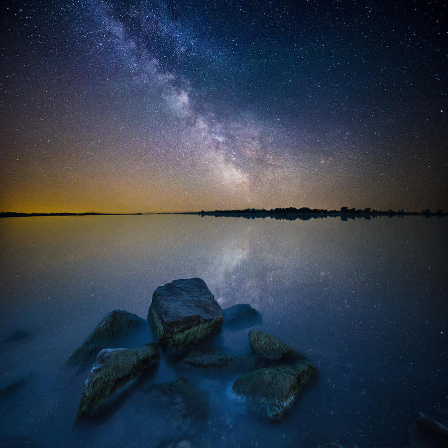 Lake Madison Milky Way Photograph by Aaron J Groen